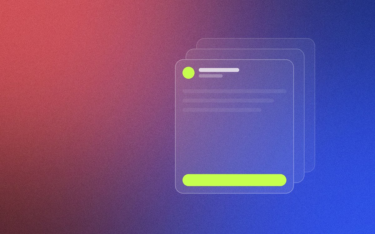 Stacked app cards illustrating a web3 wallet interface design