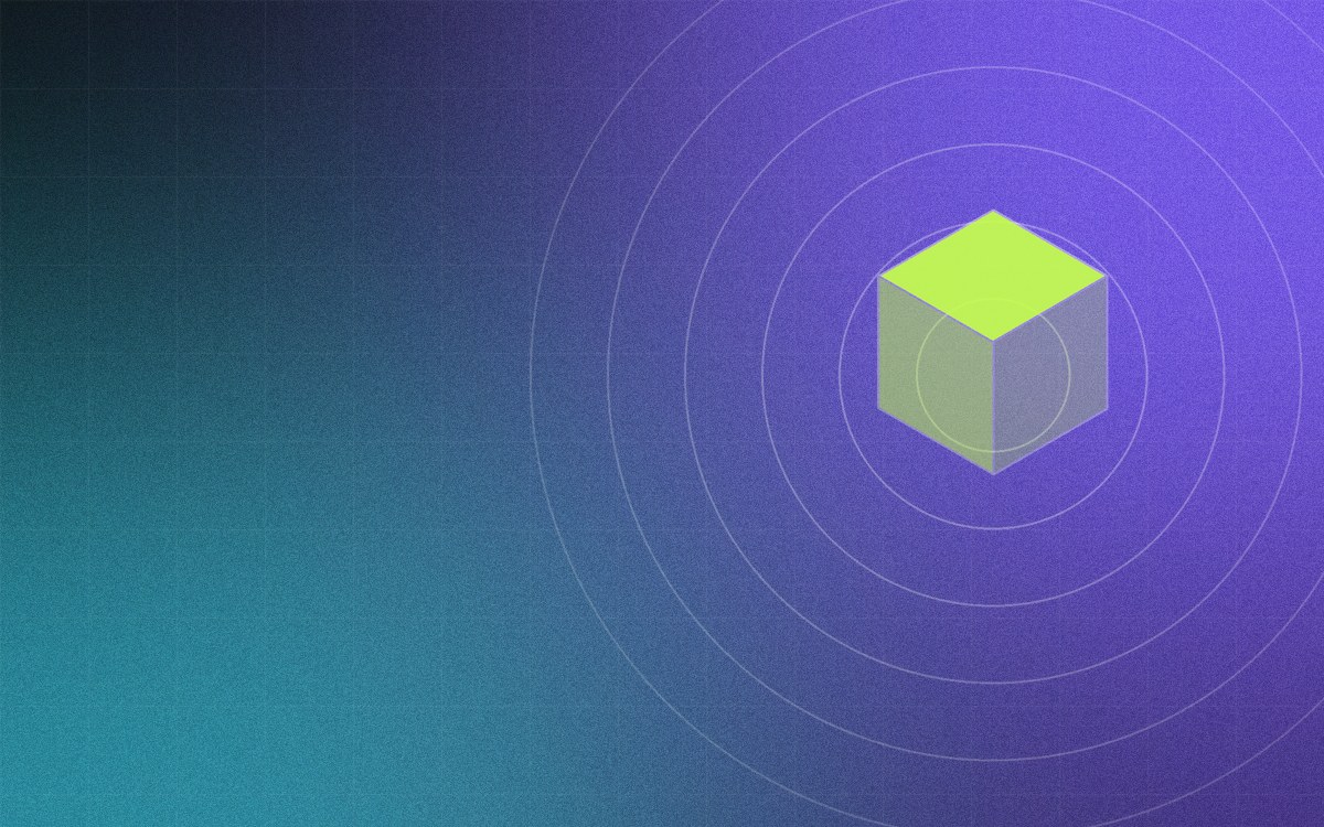 Isometric cube within rings illustrating web3 development cost